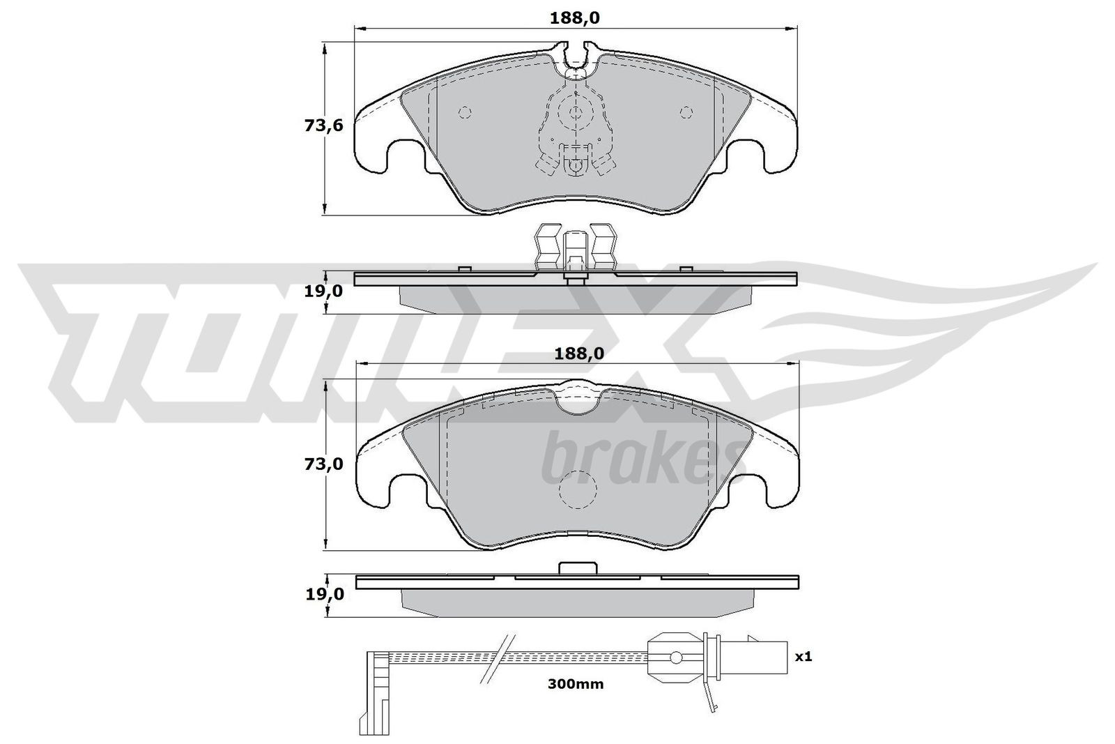 TOMEX Brakes Bremsbelagsatz, Scheibenbremse
